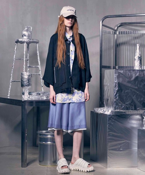 MAISON SPECIAL(メゾンスペシャル)の「《UNISEX》Layered Sheer Prime-Wide Shorts/レイヤードシアープライムワイドショーツ【MAISON SPECIAL/メゾンスペシャル】(その他パンツ・メンズ・オフホワイト/ブルー/ブラック・0/1)」の10枚目の写真