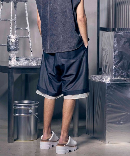MAISON SPECIAL(メゾンスペシャル)の「《UNISEX》Layered Sheer Prime-Wide Shorts/レイヤードシアープライムワイドショーツ【MAISON SPECIAL/メゾンスペシャル】(その他パンツ・メンズ・オフホワイト/ブルー/ブラック・0/1)」の13枚目の写真