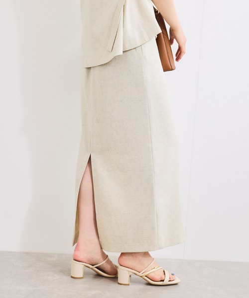 VIS（ビス）の「【セットアップ対応】Iラインスリットスカート（スカート・レディース・チャコールグレー/オフホワイト・M/S）」の12枚目の写真