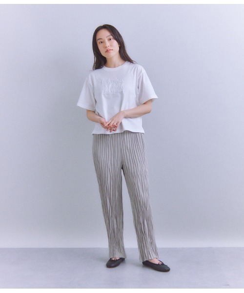 tシャツ Mercerization Jersey Flowerコード刺繍Tシャツ レディース Mercerization Jersey Flowerコード刺繍Tシャツ（Tシャツ