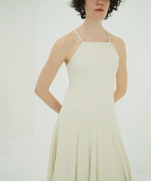 CLANE（クラネ）の「FLARE CAMI ONEPIECE（ワンピース・レディース・ブラック/アイボリー/ブルー・1/2/0）」の9枚目の写真
