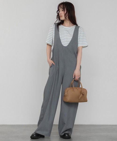 HEILIS(ヘイリス)の「半袖ボーダーTシャツ/夏服 春服 韓国 ボーダー フレンチ ガーリー トラッド カジュアル ネイビー レッド ブルー ノームコア 半袖 トップス カットソー Tシャツ レイヤード ベーシック シンプル 半袖 水色 赤(Tシャツ/カットソー・レディース・ネイビー/レッド/ライトブルー・FREE)」の19枚目の写真