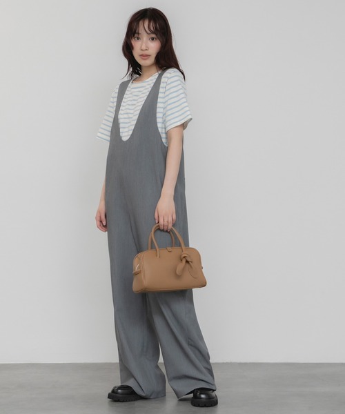 HEILIS(ヘイリス)の「半袖ボーダーTシャツ/夏服 春服 韓国 ボーダー フレンチ ガーリー トラッド カジュアル ネイビー レッド ブルー ノームコア 半袖 トップス カットソー Tシャツ レイヤード ベーシック シンプル 半袖 水色 赤(Tシャツ/カットソー・レディース・ネイビー/レッド/ライトブルー・FREE)」の22枚目の写真