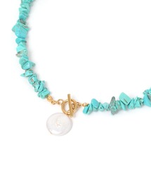 Elura | カラーストーンパール付きネックレス/571156(ネックレス)