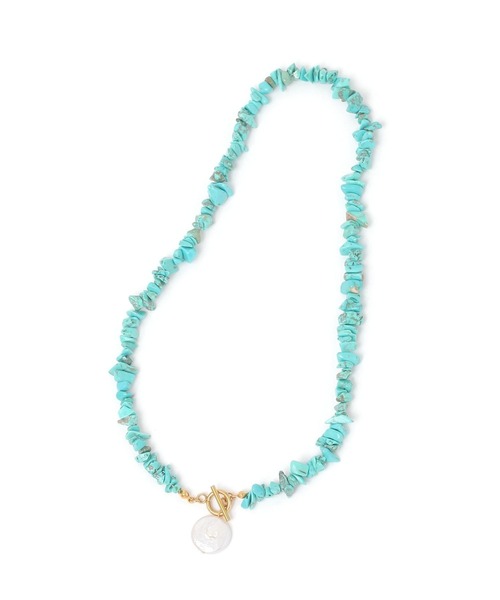 Elura（エルーラ）の「カラーストーンパール付きネックレス/571156（ネックレス・レディース・ブルー/ホワイト・ONE SIZE）」の3枚目の写真