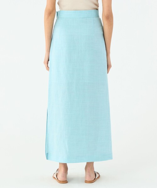 MACPHEE スカーフプリントラップマキシスカート