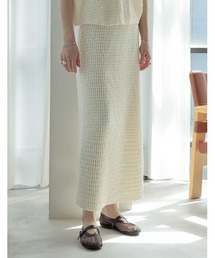 Re:EDIT | [2025 SUMMER PRE ORDER][低身長サイズ有][セットアップ対応]メッシュニットナロースカート(スカート)