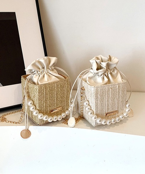 CELEN（セレン）の「2WAY スクエアパールハンドルバッグ ショルダーバッグ（ショルダーバッグ・レディース・ブラウン/ベージュ・FREE）」の12枚目の写真