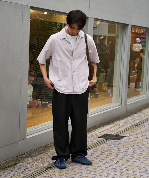 CIAOPANIC TYPY（チャオパニックティピー）の「【ユニセックスで着れる】コットンリネンカバーオールシャツ（シャツ/ブラウス・メンズ・ブラック/ブルー/ベージュ/ネイビー・LARGE/MEDIUM）」の9枚目の写真