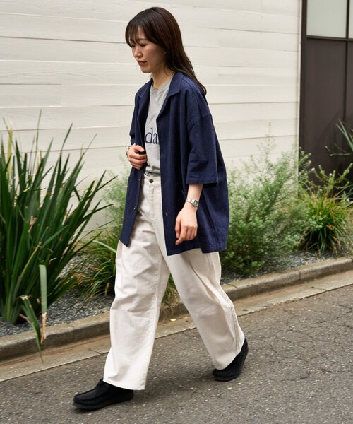 CIAOPANIC TYPY（チャオパニックティピー）の「【ユニセックスで着れる】コットンリネンカバーオールシャツ（シャツ/ブラウス・メンズ・ブラック/ブルー/ベージュ/ネイビー・LARGE/MEDIUM）」の11枚目の写真