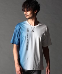 NICOLE CLUB FOR MEN | 【２５モデルEC限定再販売】ストレッチポンチ　縦ロゴグラデーションTシャツ(Tシャツ/カットソー)