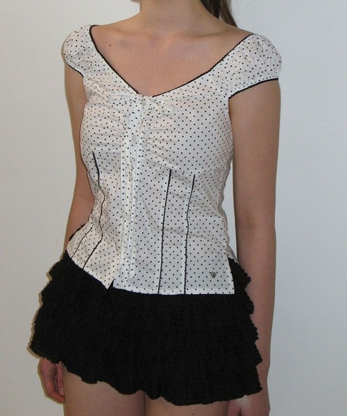 CRANK（クランク）の「CRANK／レースカンカンスカートパンツ（スカート・レディース・ホワイト/ミント/ブラック・FREE）」の6枚目の写真