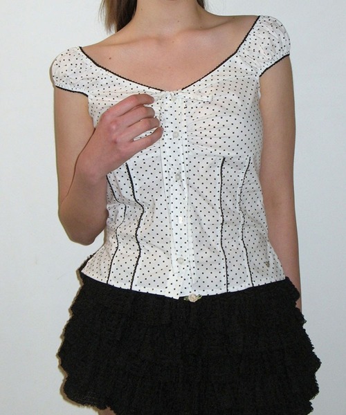 CRANK（クランク）の「CRANK／レースカンカンスカートパンツ（スカート・レディース・ホワイト/ミント/ブラック・FREE）」の7枚目の写真