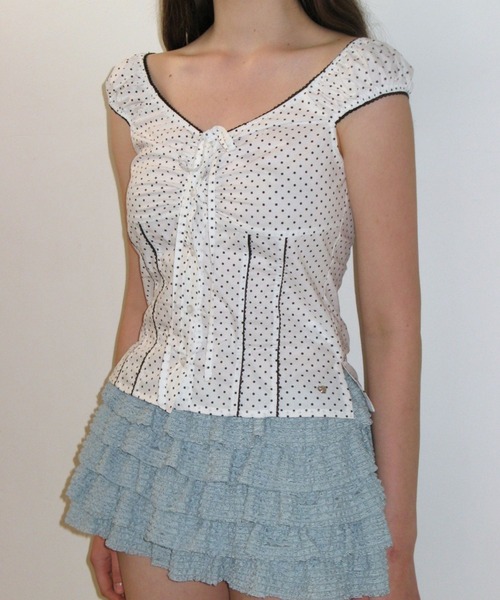 CRANK（クランク）の「CRANK／レースカンカンスカートパンツ（スカート・レディース・ホワイト/ミント/ブラック・FREE）」の15枚目の写真