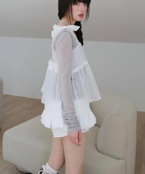 UGLY SHADOW(アグリーシャドウ)の「【Uglyshadow】PUMPKIN SKIRT PANTS / 【アグリーシャドウ】パンプキンスカートパンツ(その他パンツ・レディース・ホワイト/ブラック・S/M)」の7枚目の写真