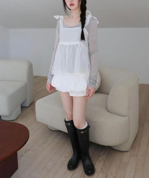 UGLY SHADOW(アグリーシャドウ)の「【Uglyshadow】PUMPKIN SKIRT PANTS / 【アグリーシャドウ】パンプキンスカートパンツ(その他パンツ・レディース・ホワイト/ブラック・S/M)」の10枚目の写真