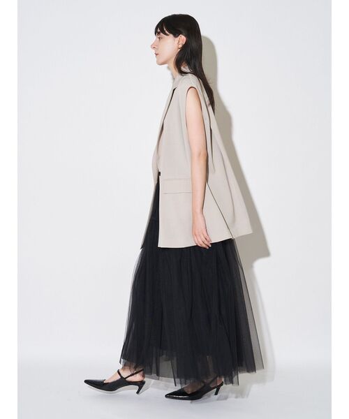 ELENDEEK(エレンディーク)の「カーブラインチュールスカート(スカート・レディース・ブラック・01/02)」の7枚目の写真