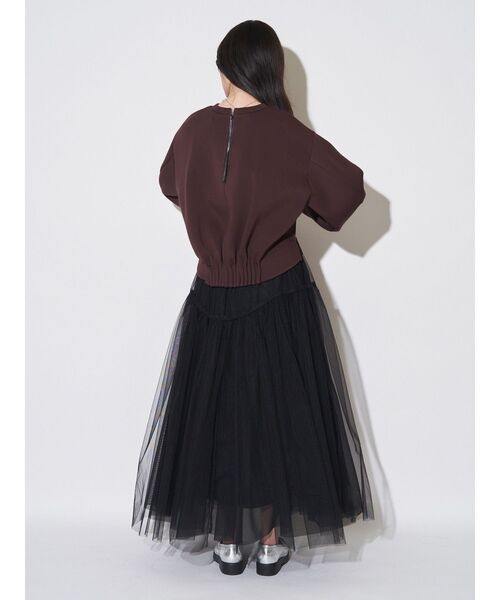 ELENDEEK(エレンディーク)の「カーブラインチュールスカート(スカート・レディース・ブラック・01/02)」の12枚目の写真