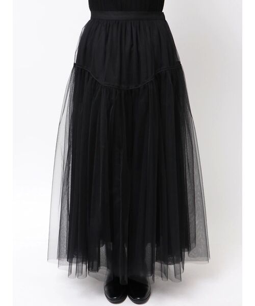 ELENDEEK(エレンディーク)の「カーブラインチュールスカート(スカート・レディース・ブラック・01/02)」の14枚目の写真
