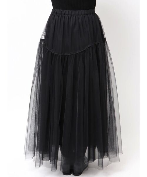 ELENDEEK(エレンディーク)の「カーブラインチュールスカート(スカート・レディース・ブラック・01/02)」の16枚目の写真