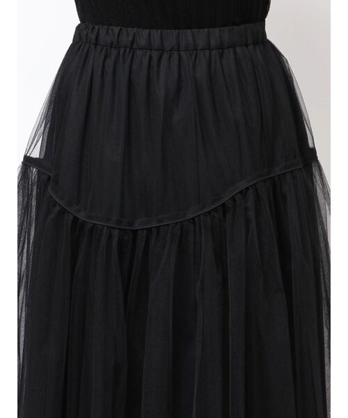 ELENDEEK(エレンディーク)の「カーブラインチュールスカート(スカート・レディース・ブラック・01/02)」の17枚目の写真