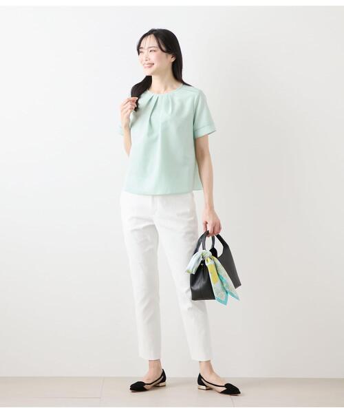 NEWYORKER(ニューヨーカー)の「ライトタンブラークロス Tブラウス(シャツ/ブラウス・レディース・ライトグリーン/ブラック・9号/11号)」の16枚目の写真