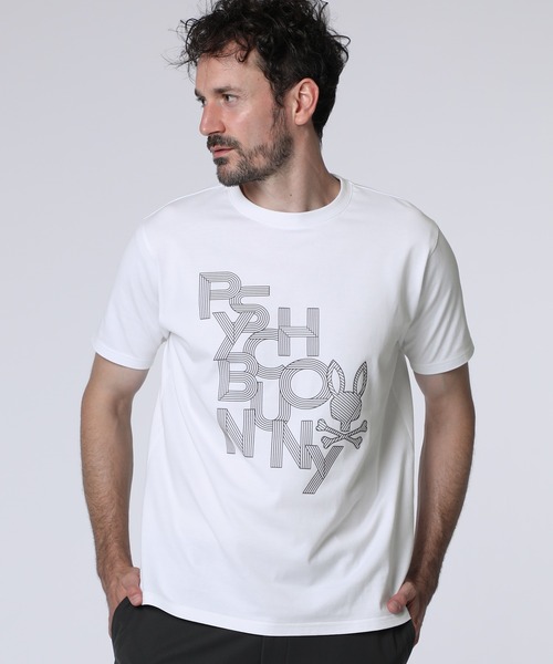 Psycho Bunny（サイコバニー）の「ラバーラインロゴ Tシャツ（Tシャツ/カットソー・メンズ・カーキ/ブラック/ホワイト・SMALL/MEDIUM/LARGE/X-LARGE）」の2枚目の写真
