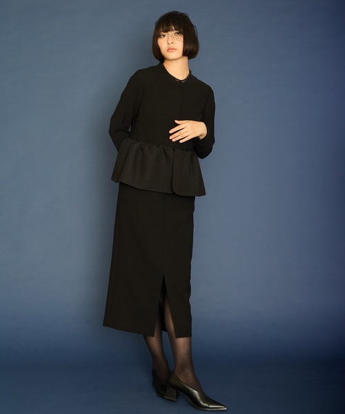 Ranerrh(ラネリ)の「ペプラムデザインフォーマルワンピース【喪服・礼服】【入卒式・結婚式】【正喪服】【春秋冬用】【入学式・卒業式】(ワンピース・レディース・ブラック・38/36/40)」の21枚目の写真