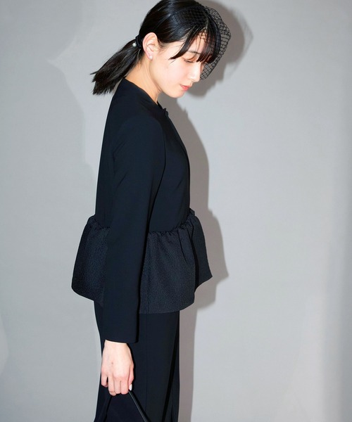 Ranerrh(ラネリ)の「ペプラムデザインフォーマルワンピース【喪服・礼服】【入卒式・結婚式】【正喪服】【春秋冬用】【入学式・卒業式】(ワンピース・レディース・ブラック・38/36/40)」の11枚目の写真