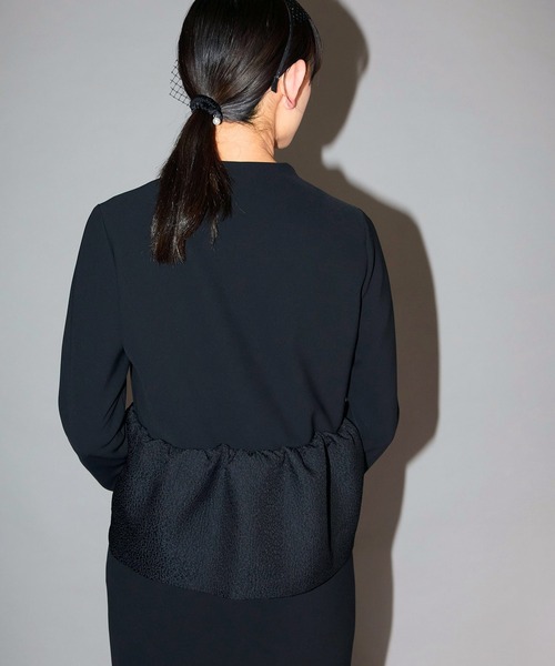 Ranerrh(ラネリ)の「ペプラムデザインフォーマルワンピース【喪服・礼服】【入卒式・結婚式】【正喪服】【春秋冬用】【入学式・卒業式】(ワンピース・レディース・ブラック・38/36/40)」の13枚目の写真