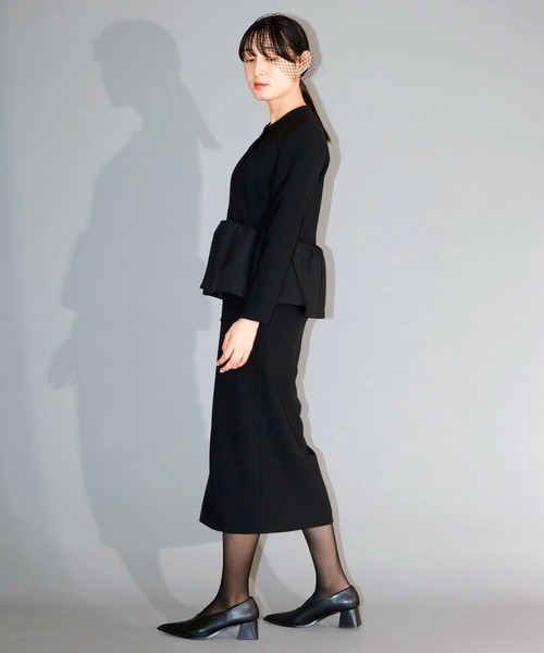 Ranerrh(ラネリ)の「ペプラムデザインフォーマルワンピース【喪服・礼服】【入卒式・結婚式】【正喪服】【春秋冬用】【入学式・卒業式】(ワンピース・レディース・ブラック・38/36/40)」の9枚目の写真