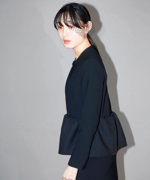 Ranerrh(ラネリ)の「ペプラムデザインフォーマルワンピース【喪服・礼服】【入卒式・結婚式】【正喪服】【春秋冬用】【入学式・卒業式】(ワンピース・レディース・ブラック・38/36/40)」の10枚目の写真