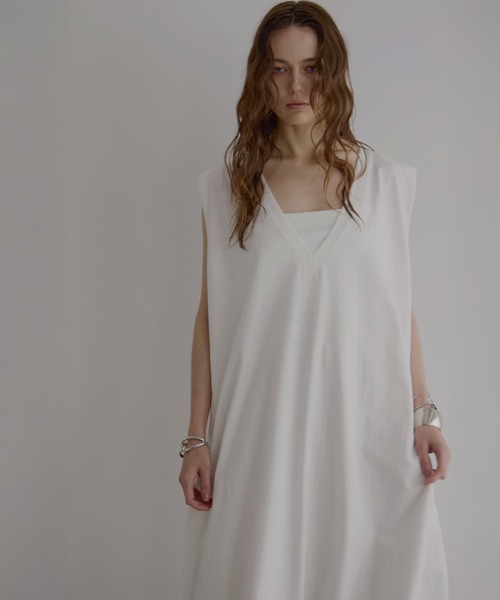 MIELI INVARIANT(ミエリインヴァリアント)の「Cotton 2way Summer Onepiece(ワンピース・レディース・ホワイト/ブラック・FREE)」の3枚目の写真