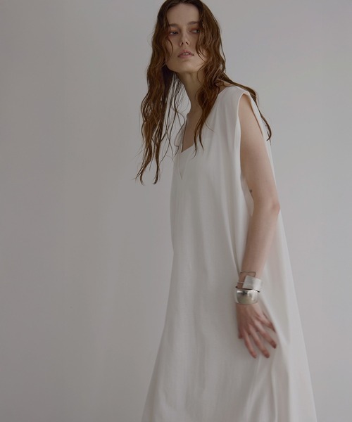 MIELI INVARIANT(ミエリインヴァリアント)の「Cotton 2way Summer Onepiece(ワンピース・レディース・ホワイト/ブラック・FREE)」の5枚目の写真