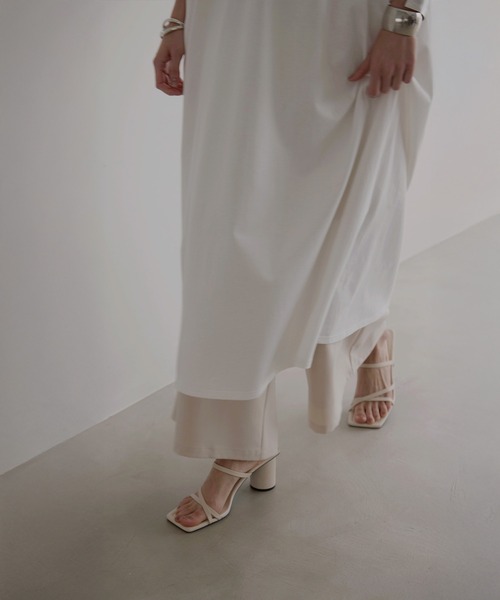 MIELI INVARIANT(ミエリインヴァリアント)の「Cotton 2way Summer Onepiece(ワンピース・レディース・ホワイト/ブラック・FREE)」の6枚目の写真