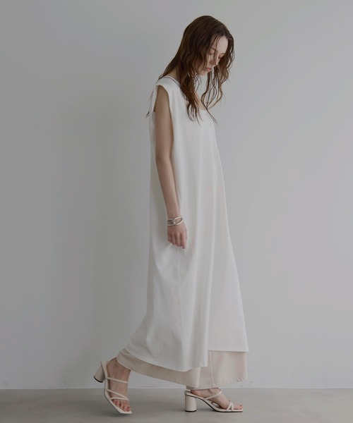 MIELI INVARIANT(ミエリインヴァリアント)の「Cotton 2way Summer Onepiece(ワンピース・レディース・ホワイト/ブラック・FREE)」の7枚目の写真