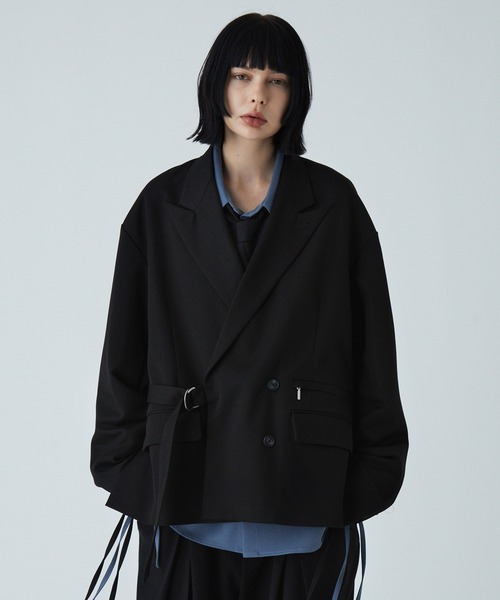 VELNUS】 Multi-mode gimmick Tielocken short tailored jacket/マルチ