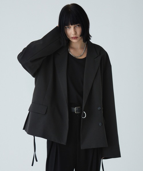 VELNUS】 Multi-mode gimmick Tielocken short tailored jacket/マルチ
