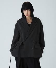 VELNUS（ベルナス）の「【VELNUS】 Multi-mode gimmick Tielocken short tailored jacket/マルチモードギミック タイロッケンショートテーラードジャケット（テーラードジャケット）」