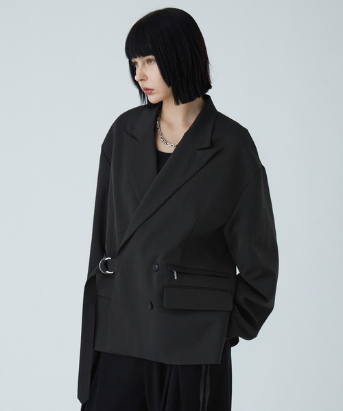 VELNUS（ベルナス）の「【VELNUS】 Multi-mode gimmick Tielocken short tailored jacket/マルチモードギミック タイロッケンショートテーラードジャケット（テーラードジャケット・メンズ・ブラック/チャコールグレー・S/M/L）」の9枚目の写真