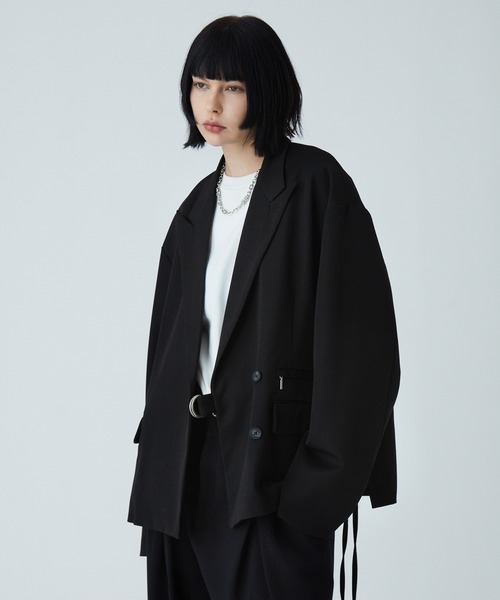 VELNUS】 Multi-mode gimmick Tielocken short tailored jacket/マルチ