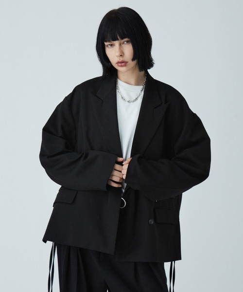 VELNUS】 Multi-mode gimmick Tielocken short tailored jacket/マルチ