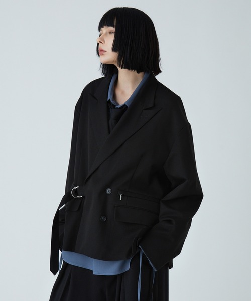 VELNUS】 Multi-mode gimmick Tielocken short tailored jacket/マルチ