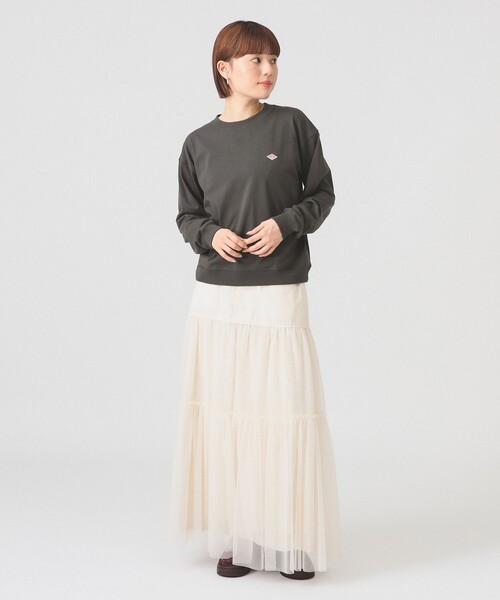 DANTON(ダントン)の「DANTON / SOLID SWEATSHIRT(スウェット・レディース・オフホワイト/チャコールグレー・SMALL/MEDIUM)」の3枚目の写真