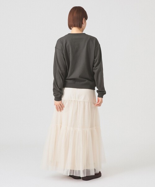 DANTON(ダントン)の「DANTON / SOLID SWEATSHIRT(スウェット・レディース・オフホワイト/チャコールグレー・SMALL/MEDIUM)」の5枚目の写真