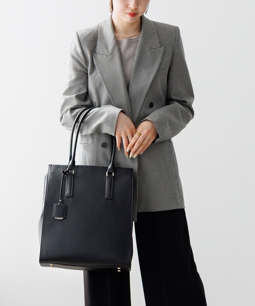 Jewelna Rose(ジュエルナローズ)の「OLバッグ・エト エアリィ 縦型トートバッグ 16272(トートバッグ・レディース・ブラック/グレイッシュベージュ/ライトピンク・FREE)」の5枚目の写真