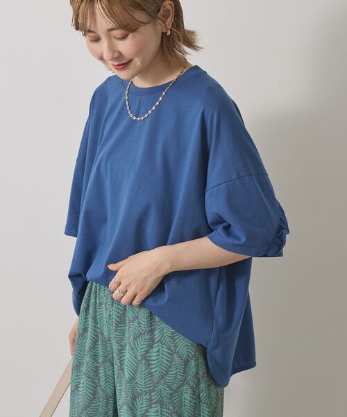 AMERICAN HOLIC(アメリカンホリック)の「バックフリルラウンドカットプルオーバー(Tシャツ/カットソー・レディース・ブルー系その他6/ラベンダー/チャコールグレー/オフホワイト/ブラウン・M/L)」の1枚目の写真