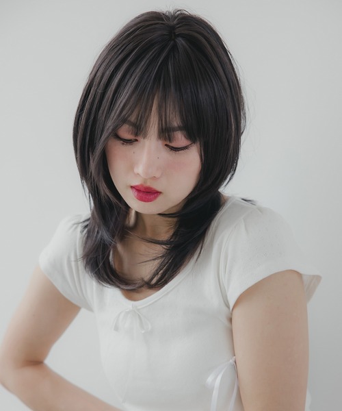 Brightlele(ブライトララ)の「「 ミアハッシュカット 」 ウィッグ 自然 ミディアム ウルフ セミロング 韓国(ウィッグ・レディース・その他6/その他4/その他2/その他3/その他5/その他1・フリー)」の11枚目の写真