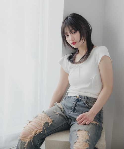 Brightlele(ブライトララ)の「「 ミアハッシュカット 」 ウィッグ 自然 ミディアム ウルフ セミロング 韓国(ウィッグ・レディース・その他6/その他4/その他2/その他3/その他5/その他1・フリー)」の12枚目の写真