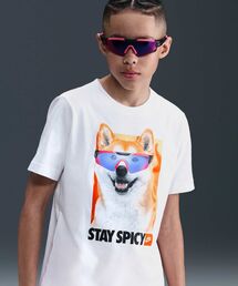 NIKE（ナイキ）の「ナイキ スポーツウェア ジュニア Tシャツ / Nike Sportswear Big Kids' T-Shirt HV5206-100 White（Tシャツ/カットソー）」